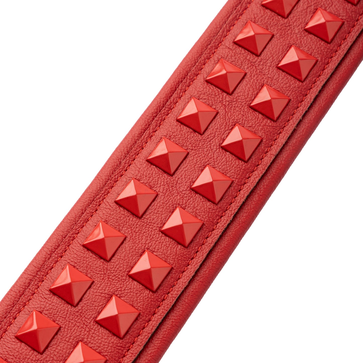 Levy's Leathers M81GRPDX Padded Garment Leather Strap with Red Studs | Red