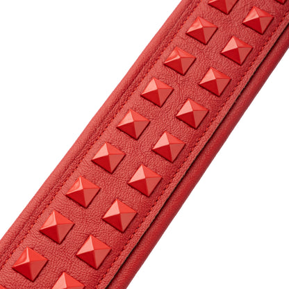 Levy's Leathers M81GRPDX Padded Garment Leather Strap with Red Studs | Red
