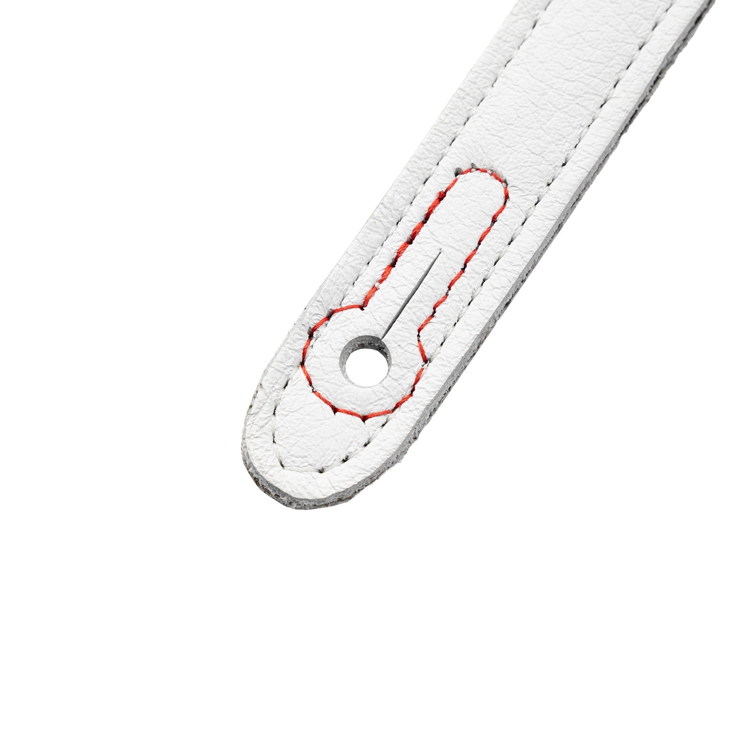 Levy's Leathers M81GRPDX Padded Garment Leather Strap with Red Studs | White