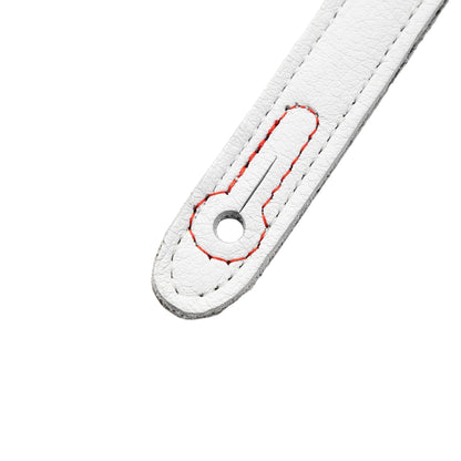 Levy's Leathers M81GRPDX Padded Garment Leather Strap with Red Studs | White