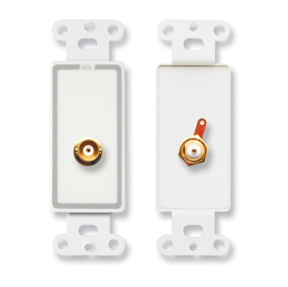RDL D-BNC BNC Jack on Decora Wall Plate - Solder type