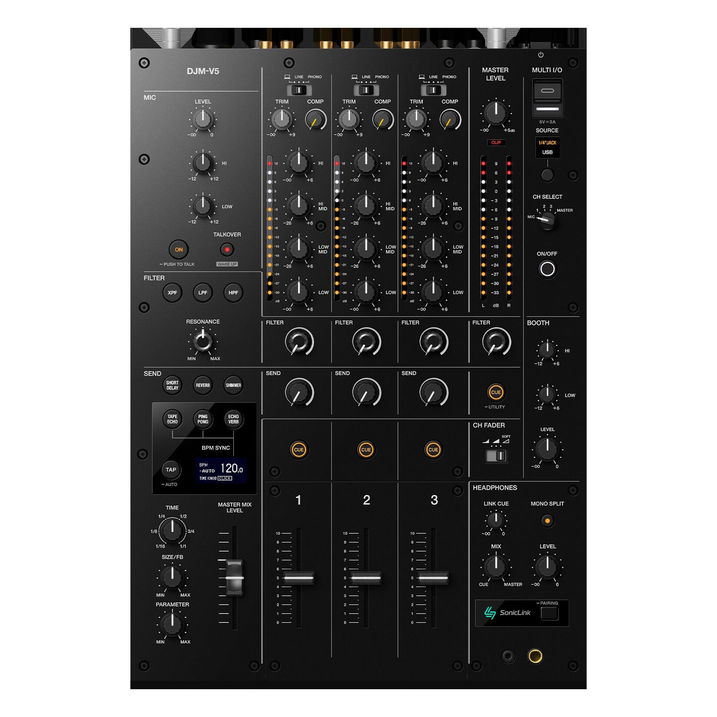 AlphaTheta DJM-V5 3-channel DJ Mixer