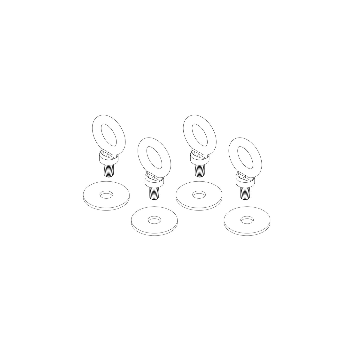 JBL EBK4 M10-20 Universal M10 eyebolt kit