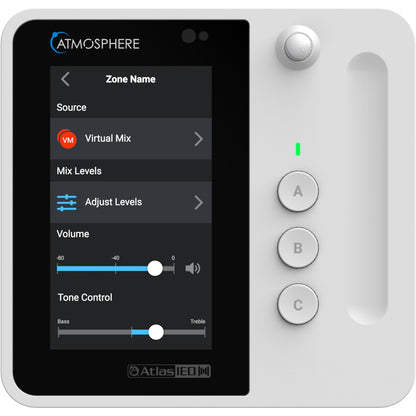AtlasIED C-T4 Atmosphere™ Mixer Remote Controller | White
