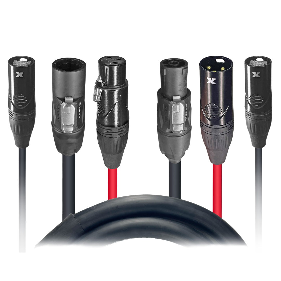 ProX XC-TR112-XLRCAT6-03 PowerKon, CAT6, and XLR Combo Jumper Cable