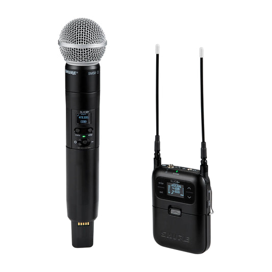 Shure SLXD25+/58 Portable Digital Wireless System with SM58 Cardioid Dynamic Microphone