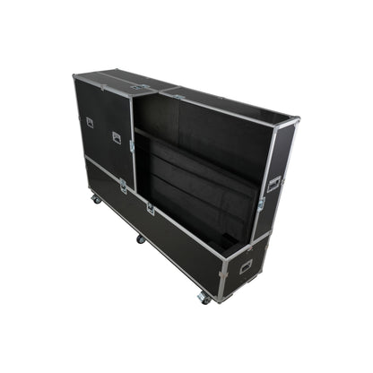 ProX Universal Dual Flat Panel Monitor Flight Case ATA Road Case | 80 in to 100 in