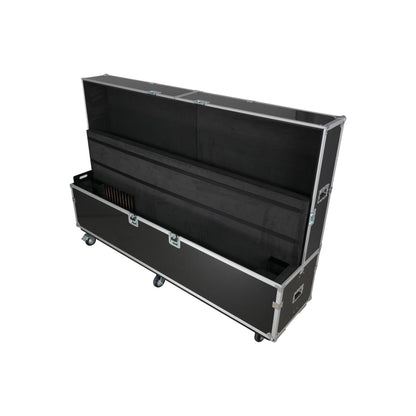 ProX Universal Dual Flat Panel Monitor Flight Case ATA Road Case | 80 in to 100 in