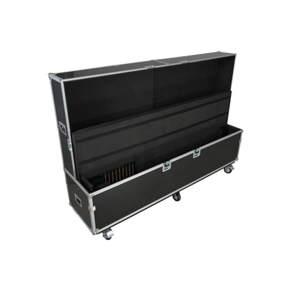 ProX Universal Dual Flat Panel Monitor Flight Case ATA Road Case | 80 in to 100 in