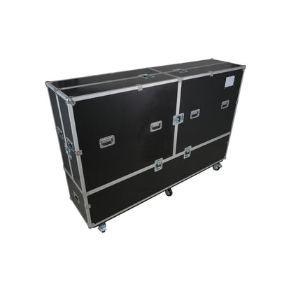 ProX Universal Dual Flat Panel Monitor Flight Case ATA Road Case | 80 in to 100 in