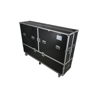 ProX Universal Dual Flat Panel Monitor Flight Case ATA Road Case | 80 in to 100 in