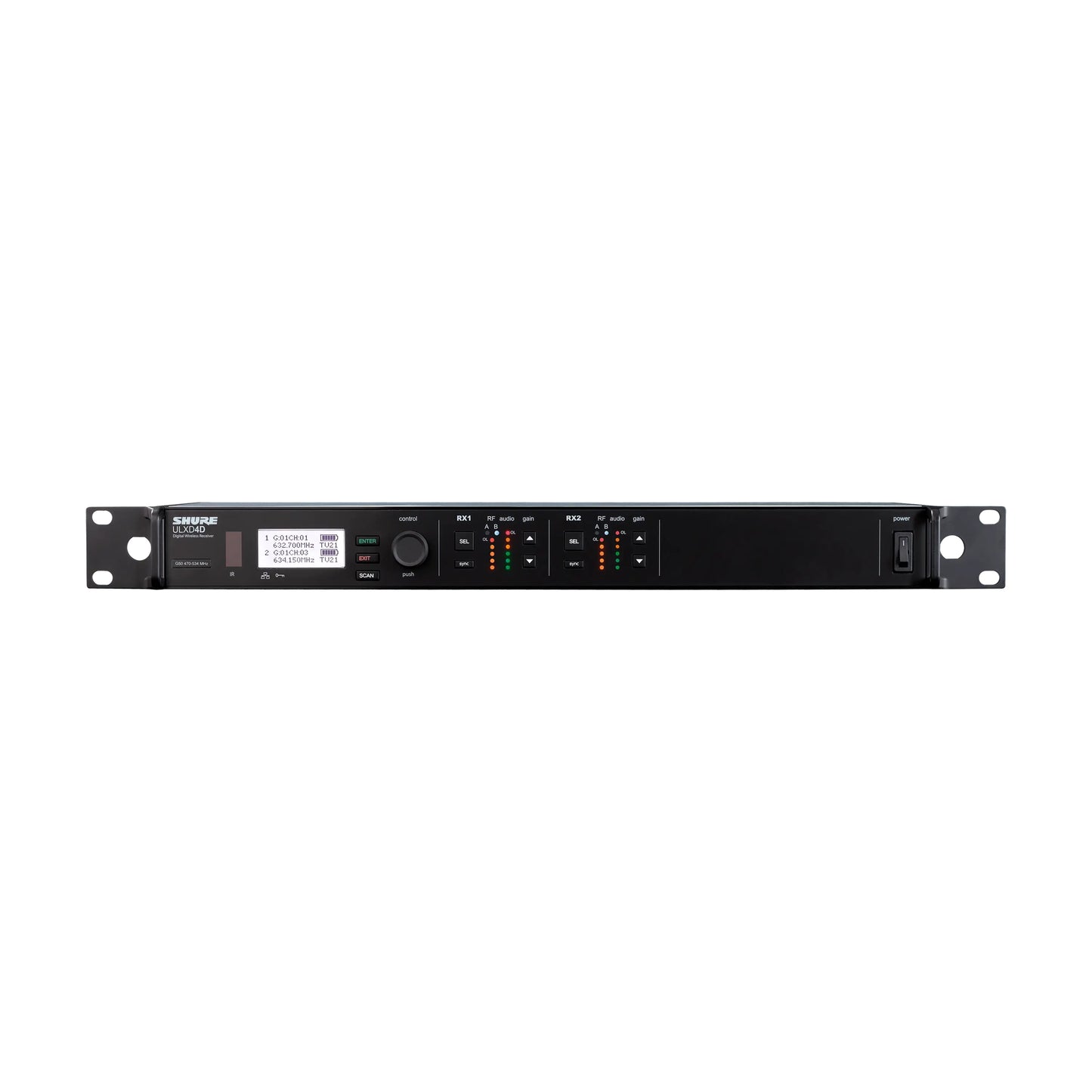Shure ULXD4DTA=-G57 Dual-Channel Digital Wireless Receiver