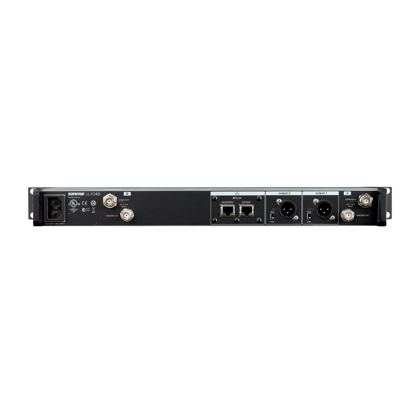 Shure ULXD4QTA=-G57 Quad-Channel Digital Wireless Receiver