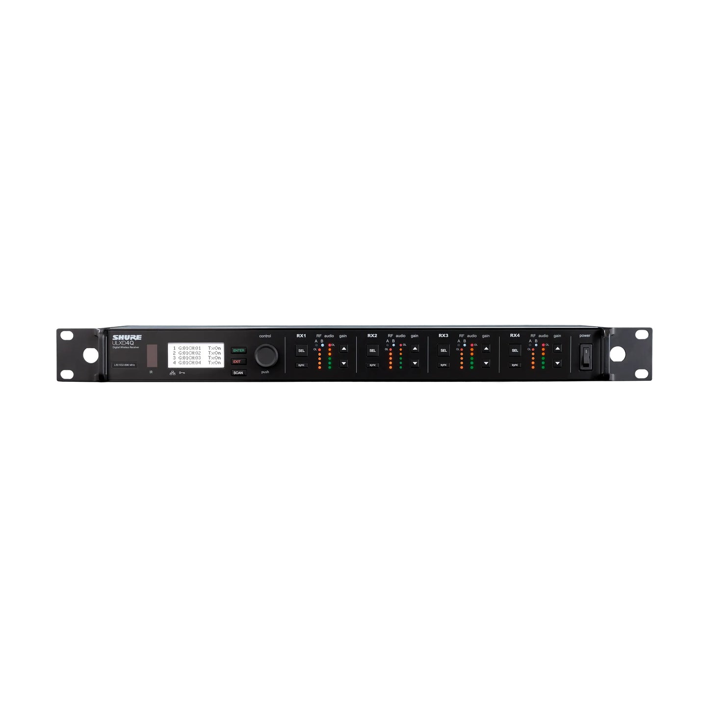 Shure ULXD4QGVTA=-G57 Quad-Channel Digital Wireless Receiver