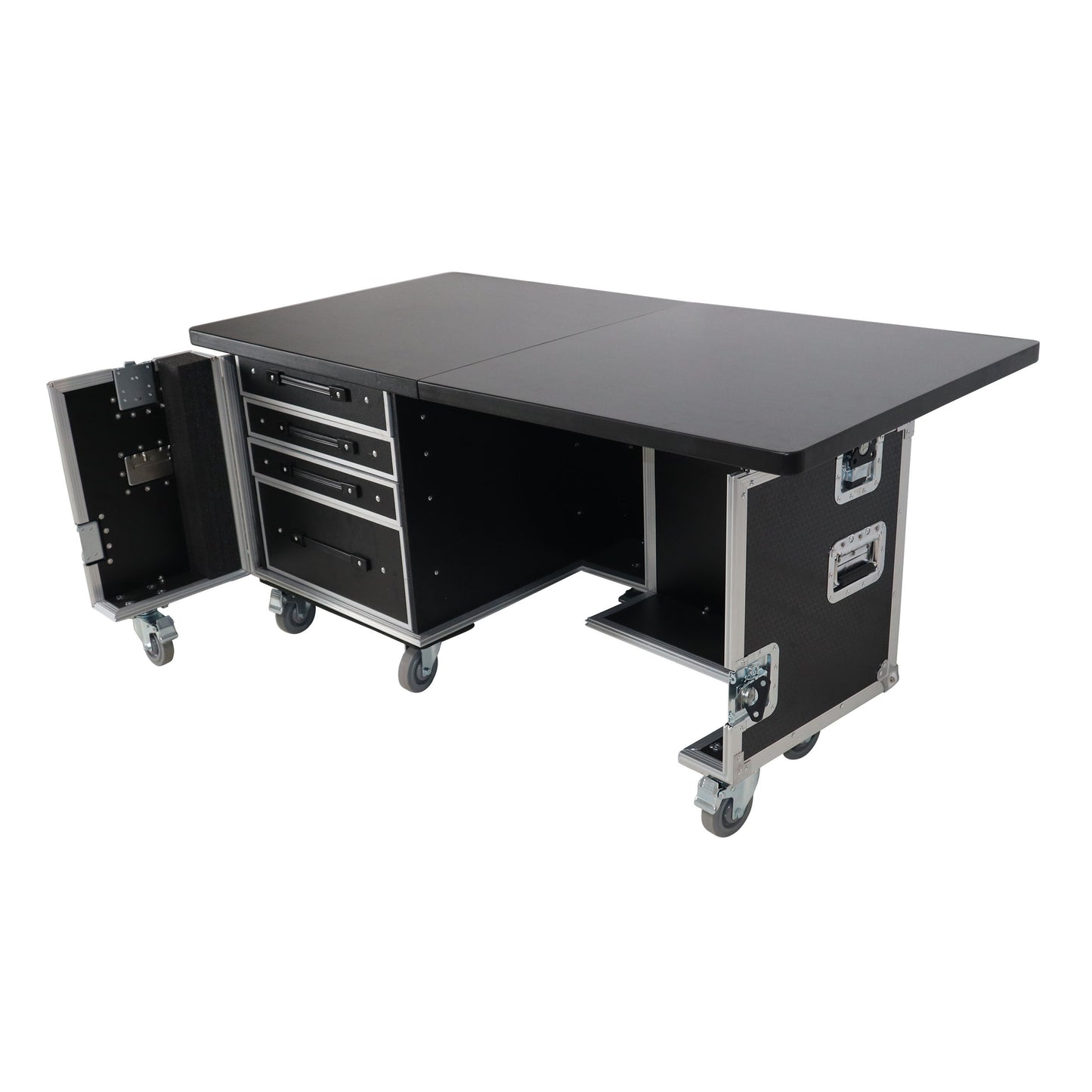 ProX XT-PRODESK6030 Mobile Foldable Pro Desk Workstation With Rack
