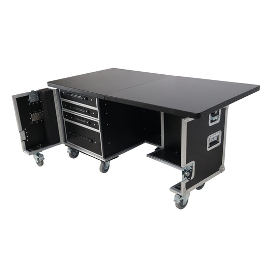 ProX XT-PRODESK6030 Mobile Foldable Pro Desk Workstation With Rack