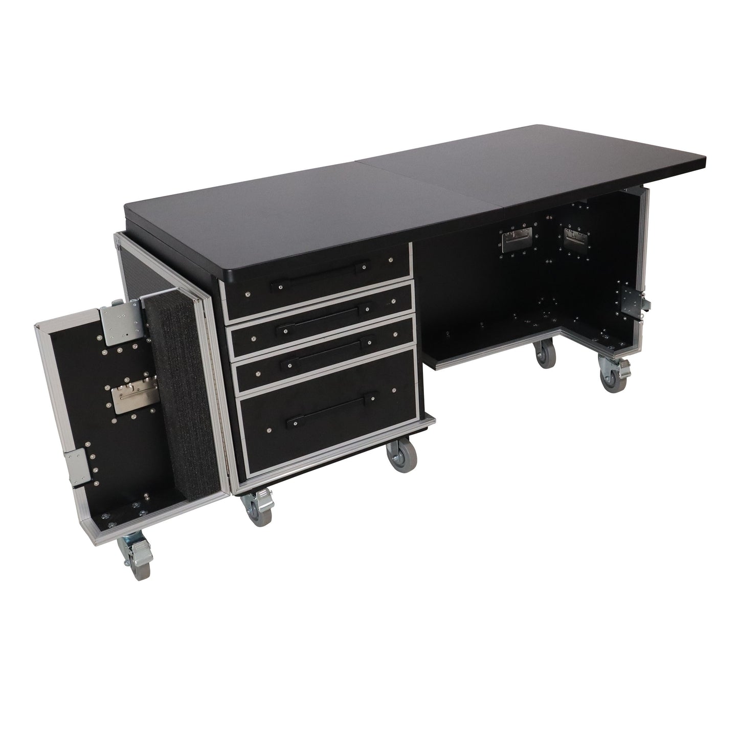 ProX XT-PRODESK6030 Mobile Foldable Pro Desk Workstation With Rack