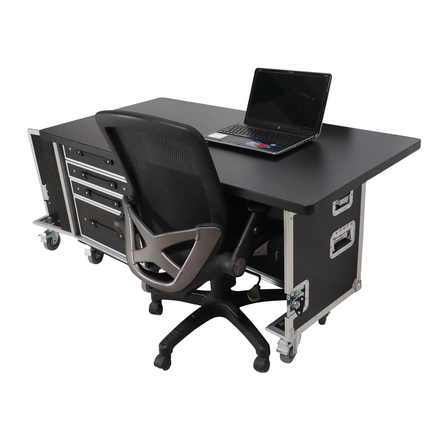 ProX XT-PRODESK6030 Mobile Foldable Pro Desk Workstation With Rack