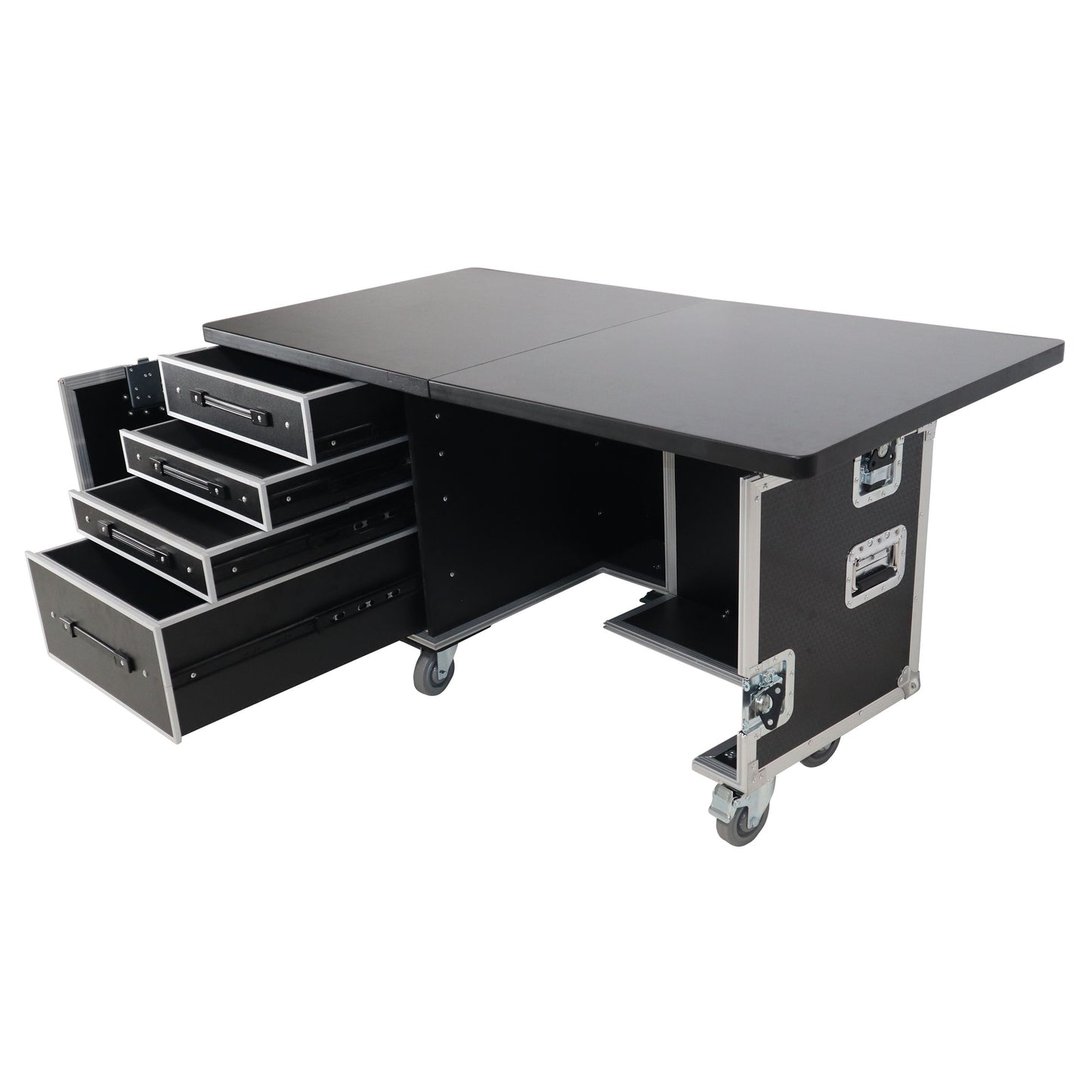 ProX XT-PRODESK6030 Mobile Foldable Pro Desk Workstation With Rack