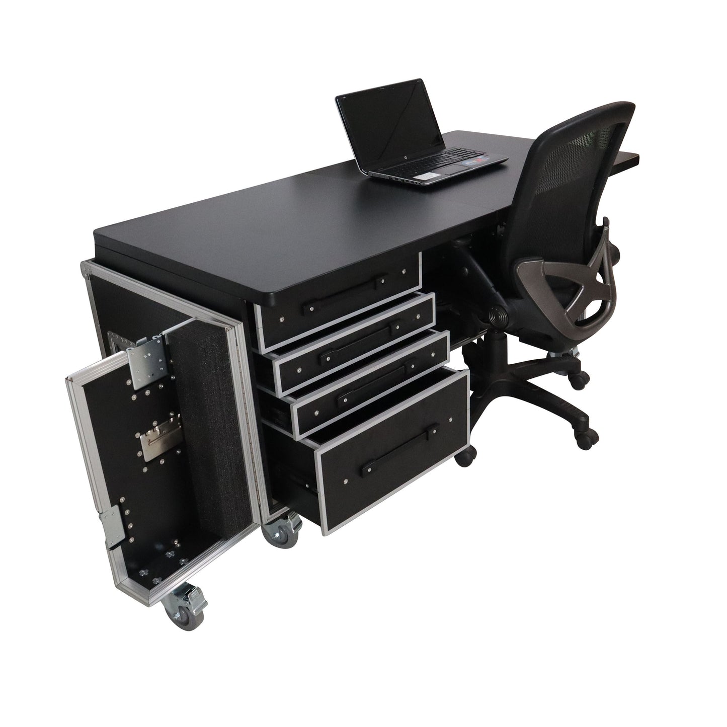 ProX XT-PRODESK6030 Mobile Foldable Pro Desk Workstation With Rack