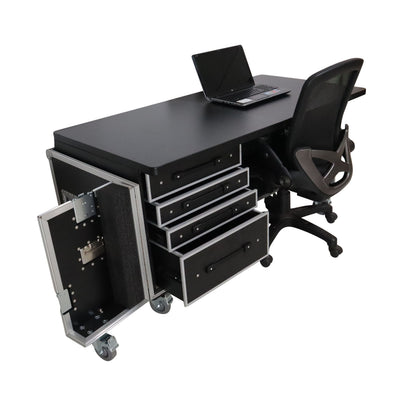 ProX XT-PRODESK6030 Mobile Foldable Pro Desk Workstation With Rack