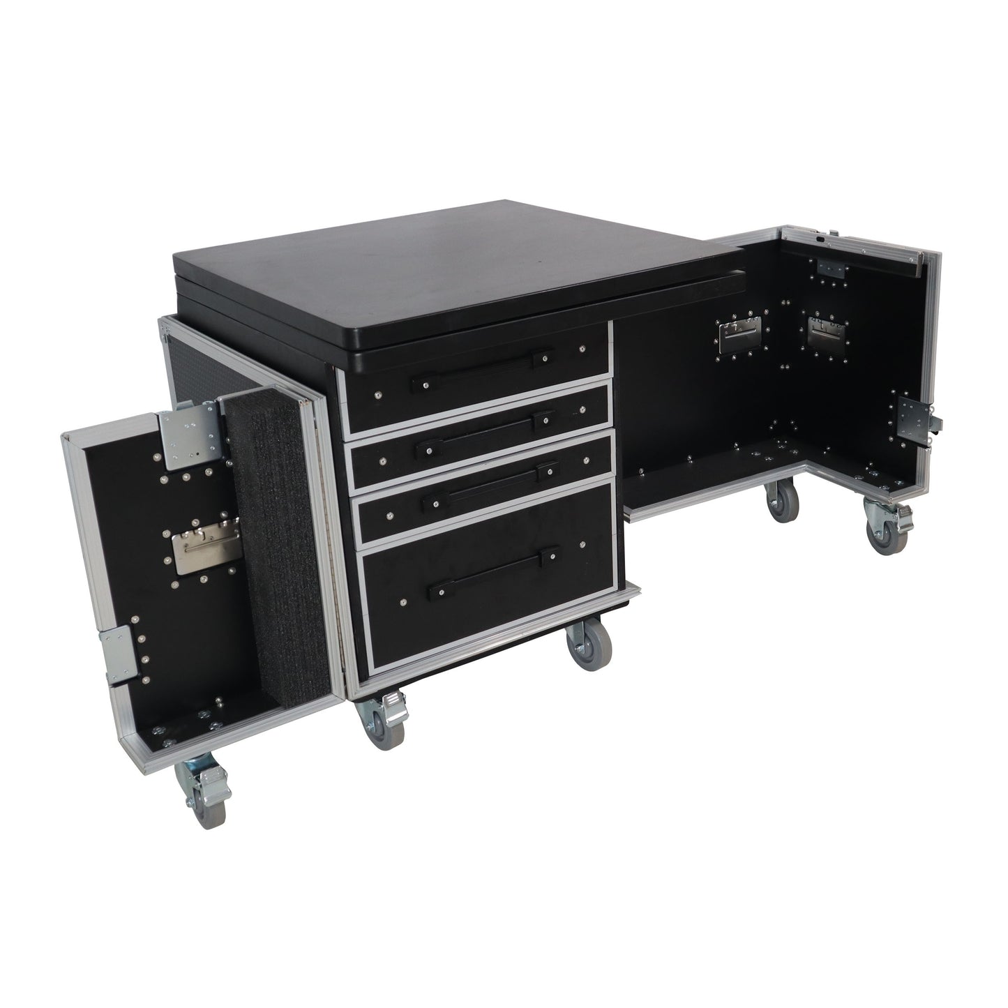 ProX XT-PRODESK6030 Mobile Foldable Pro Desk Workstation With Rack