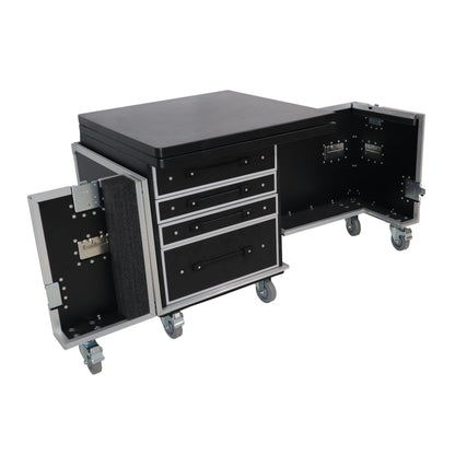 ProX XT-PRODESK6030 Mobile Foldable Pro Desk Workstation With Rack