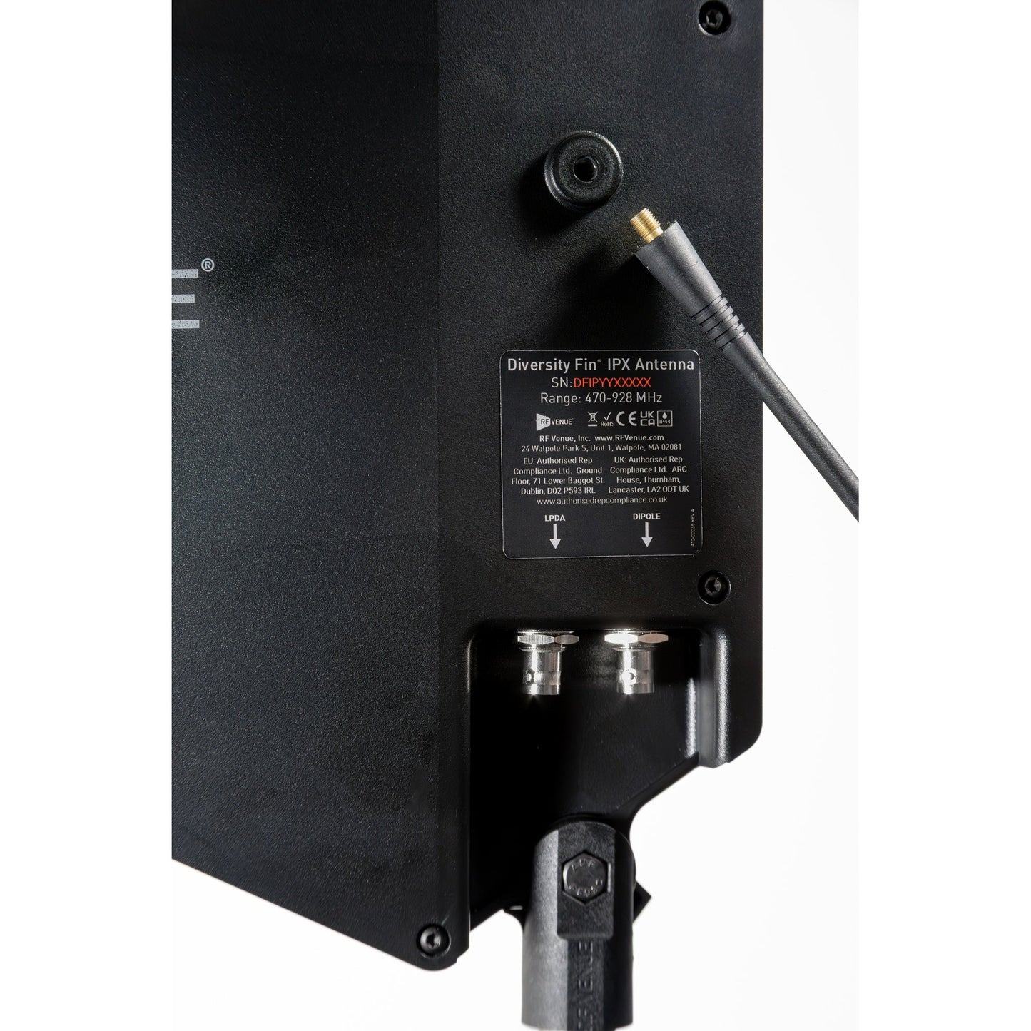 RF Venue Diversity Fin® IPX Antenna with DISTRO9 System