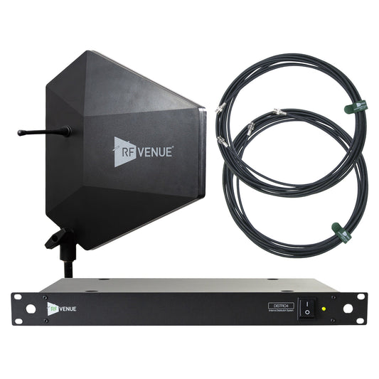 RF Venue Diversity Fin® IPX Antenna with DISTRO4 System
