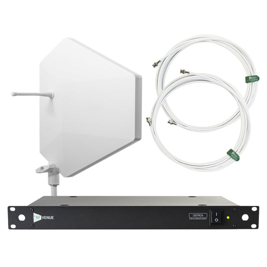 RF Venue Diversity Fin® IPX Antenna with DISTRO4 System