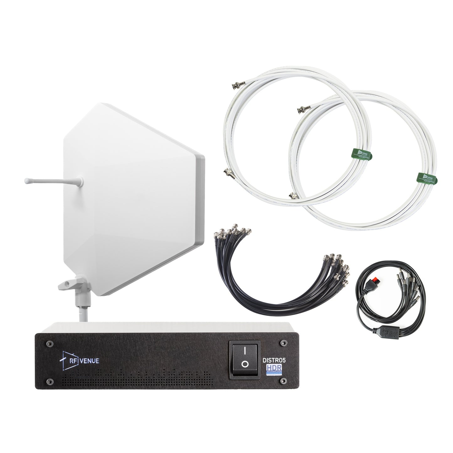 RF Venue DFIN-IPXWD9 Diversity Fin IPX with DISTRO9 System | Color: White