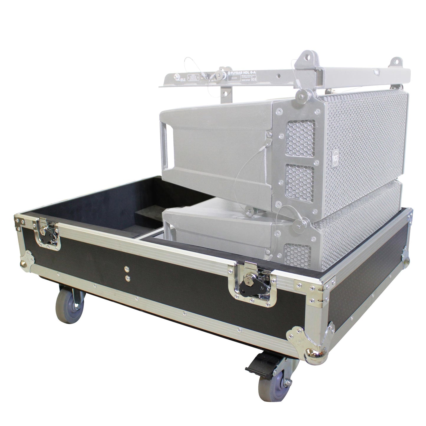 ProX Flight Case for RCF HDL6-A Line Array Speakers With Wheels | 4 Speakers