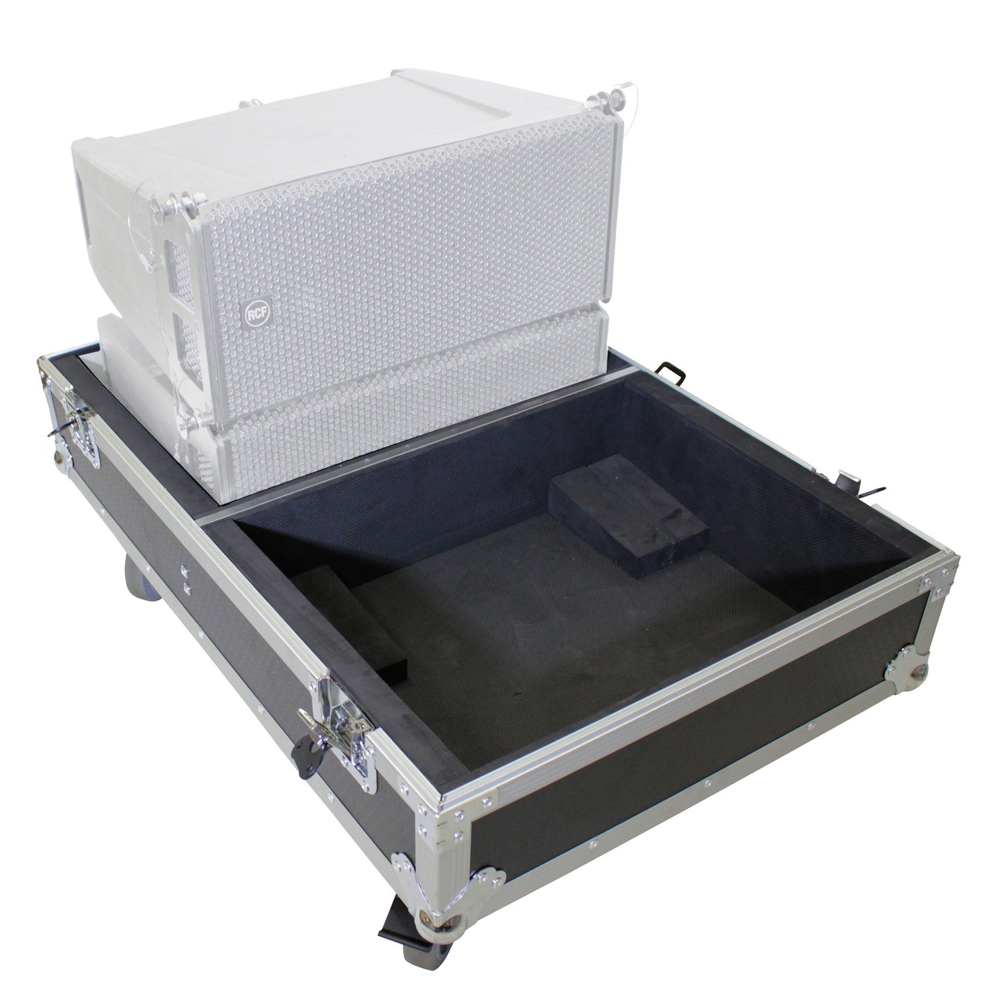 ProX Flight Case for RCF HDL6-A Line Array Speakers With Wheels | 4 Speakers