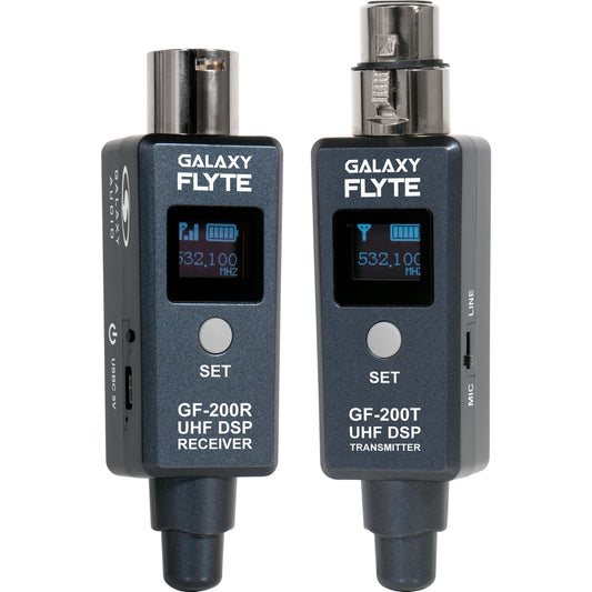 Galaxy Audio FLYTE Wireless System UHF XLR Plug-On | 524-547 MHz (CODE B) | With 1 Transmitter, 1 Receiver
