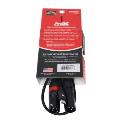 ProX XC-USBC2XM03 USB-C to Dual XLR Male Audio Cable
