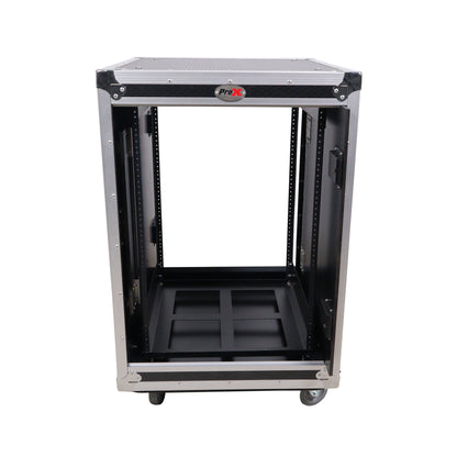 ProX Vertical Rack Shock Mount Case with Sliding Slam Doors | 16U | 24 in