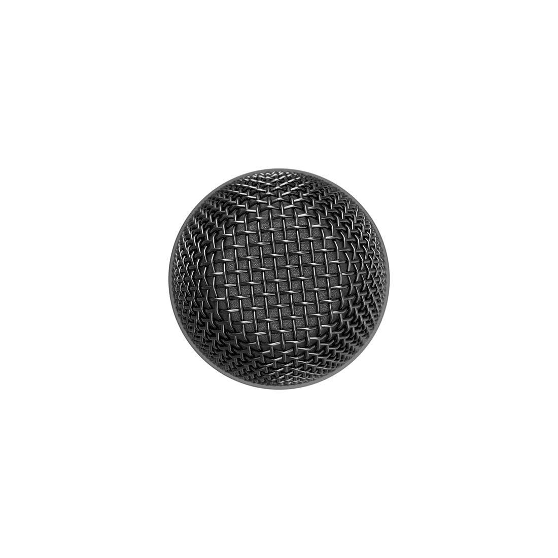 NCEC capsule top-down view of domed woven steel mesh grille, Audix