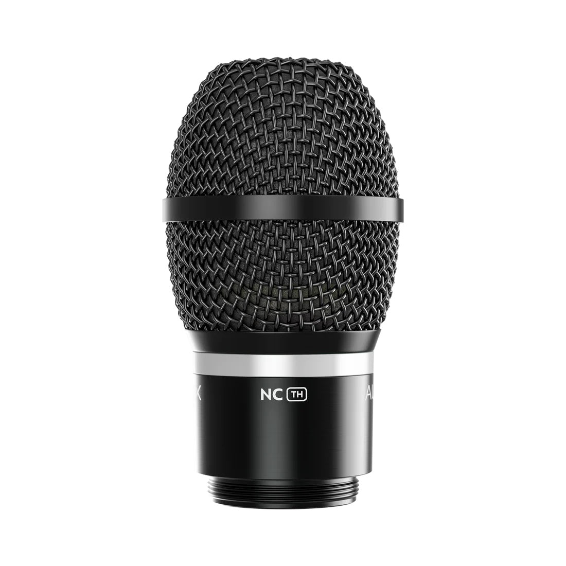 NCTH capsule side view centered on the NC TH model badge below the mesh grille, Audix