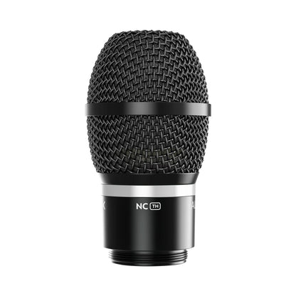 NCTH capsule side view centered on the NC TH model badge below the mesh grille, Audix