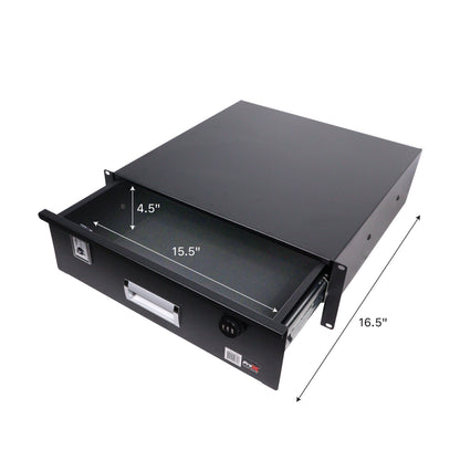 ProX T-3RD-18MK3 3U Rack Drawer With Combination Lock