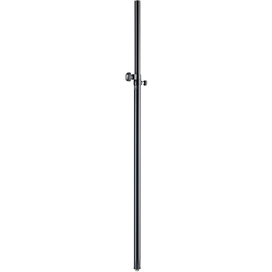 24626 adjustable lighting distance rod full-length front view with black telescoping tube and clamping knob at the extension joint, K&M