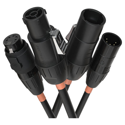 Chauvet Pro RIGLINKCOMBO18IN Combo Power and DMX Cable | 18 In