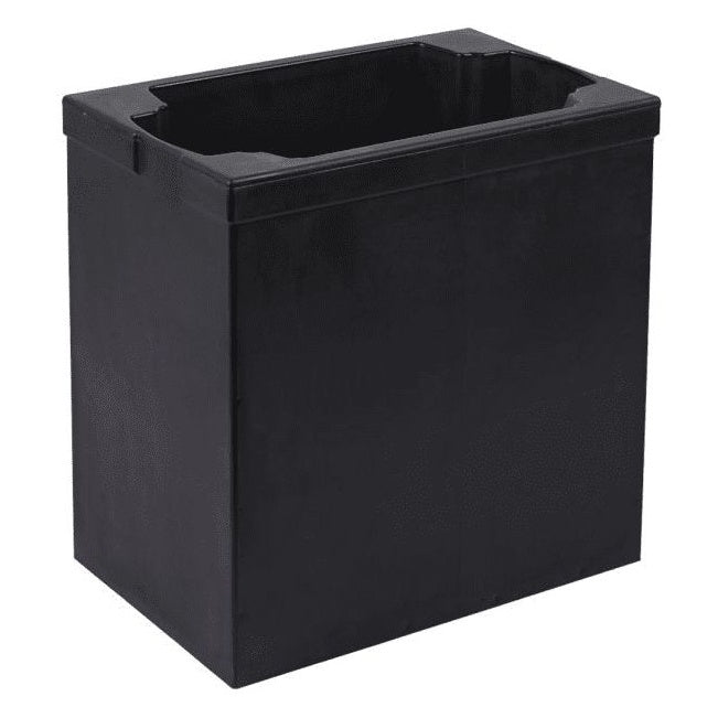 MAC Aura Raven XIP SiP foam flightcase insert three-quarter view showing black box-style insert with contoured fixture cavity in the open top, Martin Lighting