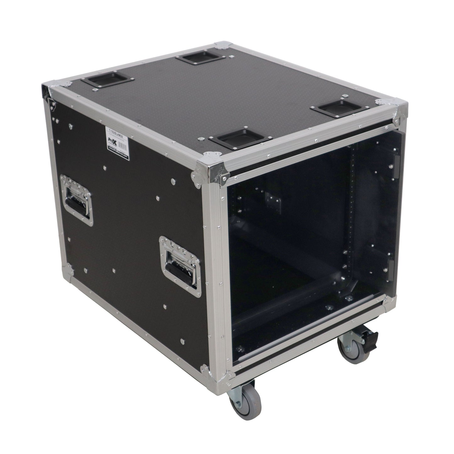 ProX Vertical Rack Shock Mount Case with Sliding Slam Doors | 10U | 20 in