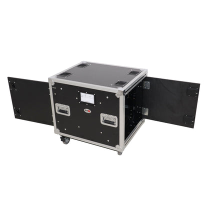 ProX Vertical Rack Shock Mount Case with Sliding Slam Doors | 10U | 20 in