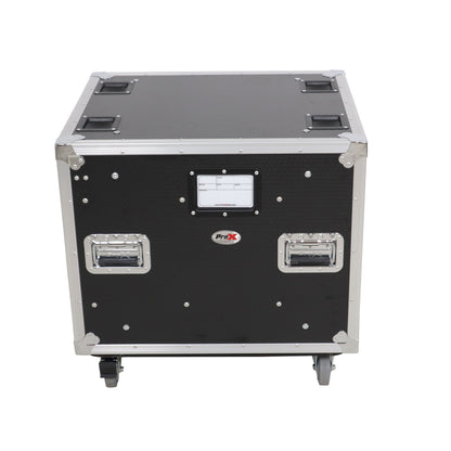 ProX Vertical Rack Shock Mount Case with Sliding Slam Doors | 10U | 20 in