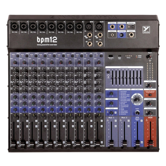 Yorkville BPM12 12-Channel Battery-Powered Compact Mixer with USB