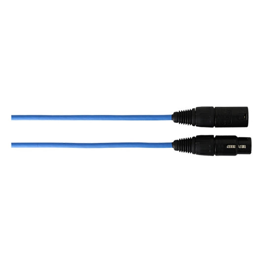 Close-up of ProCo Sound AES/EBU cable XLR male and female ends with strain-relief boots
