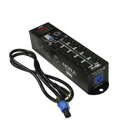 ProX X-PCNORABOX 10-Way PowerCON to Edison Power Distribution Box