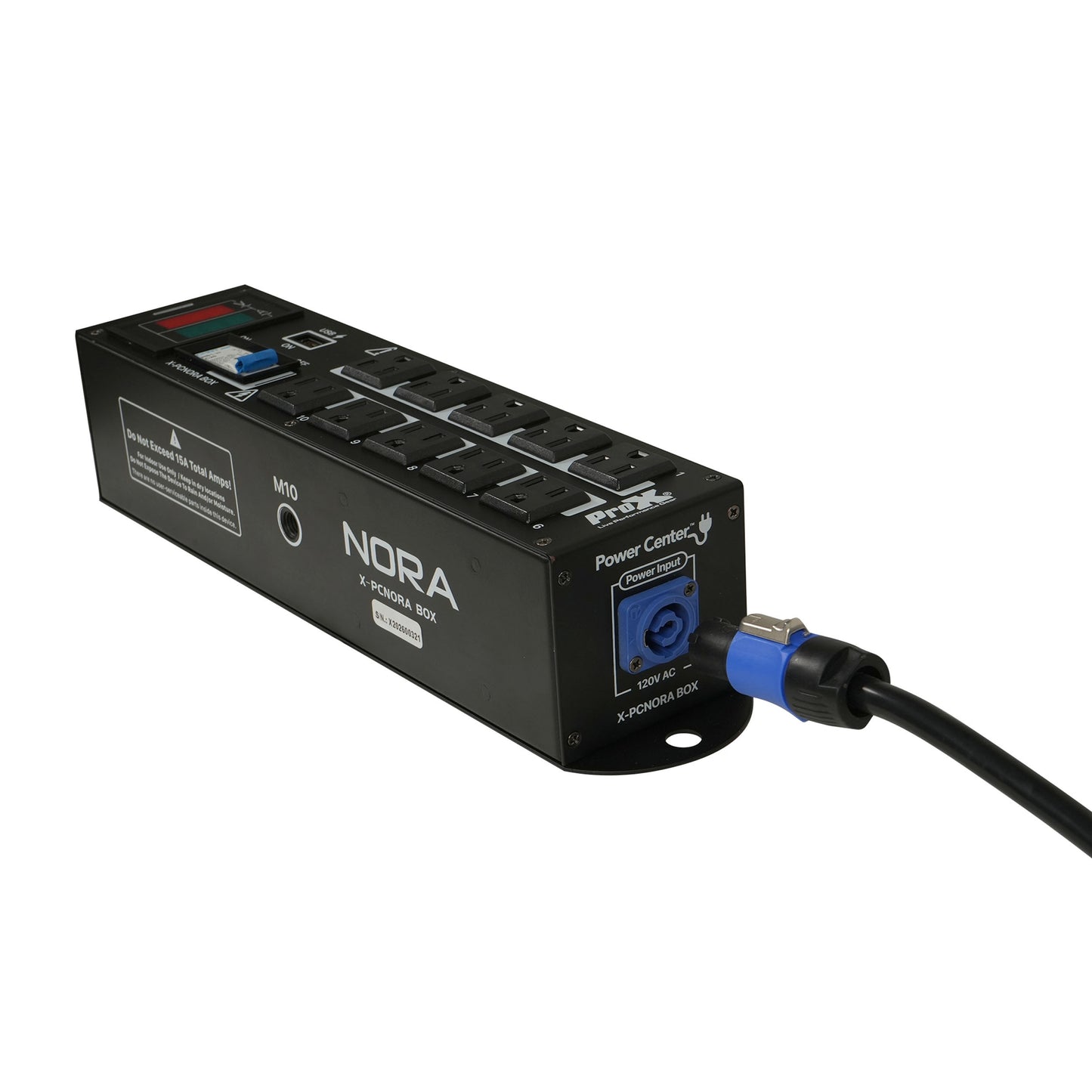 ProX X-PCNORABOX 10-Way PowerCON to Edison Power Distribution Box